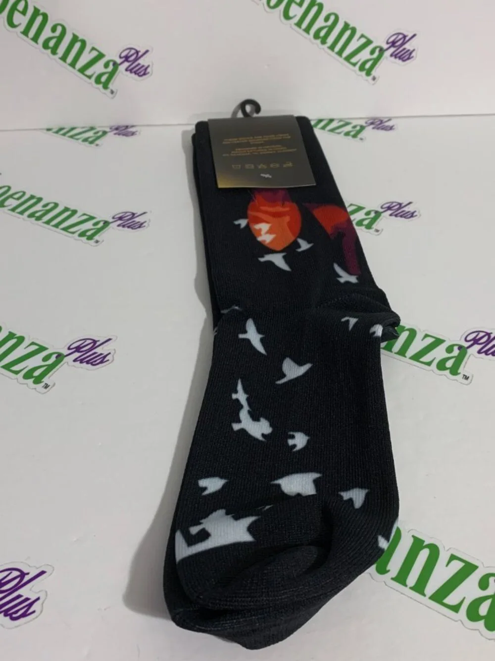 Headgear Classics Socks Aaliyah Haughton Birds Crew Black Mens Size 5 - 8